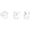 Alveus STYLUX 10 nerezový obdélníkový dřez 450 x 510 x 200 mm (Pop-Up sifon v ceně) obrázek č.: 4