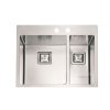 Alveus STYLUX 20 L - levý nerezový obdélníkový dvoudřez 595 x 510 x 200 mm (Pop-Up sifon v ceně) obrázek č.: 1
