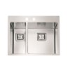 Alveus STYLUX 20 P - pravý nerezový obdélníkový dvoudřez 595 x 510 x 200 mm (Pop-Up sifon v ceně) obrázek č.: 1
