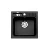 Alveus NIAGARA 20 G-91 černá + pop up sifon, čtvercový granitový dřez 465x465x180 mm Černý obrázek č.: 1