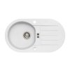Alveus NIAGARA 40 G-11 bílá + pop- up sifon, oválný granitový dřez 780x435x160 mm s odkládací plochou Bílý obrázek č.: 1