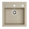 Alveus FORMIC 20 PEBBLE 20/02 + pop-up sifon, obdélníkový (čtvercový) granitový dřez 520x510x200 mm Pebble obrázek č.: 1