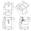 Alveus FORMIC 20 TWILIGHT 20/05 + pop-up sifon, obdélníkový (čtvercový) granitový dřez 520x510x200 mm Twilight obrázek č.: 3