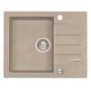Alveus ROCK 30/02  PEBBLE + pop- up sifon, obdélníkový granitový dřez 595x475x160 mm s odkládací plochou Pebble obrázek č.: 1