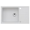 Alveus INTERMEZZO 130/11 bílý + jednoduchý sifon - obdélníkový granitový dřez 780x480x200 mm s odkládací plochou Bílý obrázek č.: 1