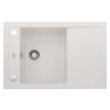Alveus FORMIC 30 BÍLÝ + pop-up sifon, obdélníkový granitový dřez 760x500x200 mm s odkládací plochou Bílý obrázek č.: 1