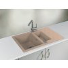 Alveus CADIT 70 béžový 55 + pop up sifon, obdélníkový granitový dřez 790x500x200 mm s vaničkou a odkládací plochou Béžový obrázek č.: 3