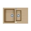 Alveus CADIT 70 béžový 55 + pop up sifon, obdélníkový granitový dřez 790x500x200 mm s vaničkou a odkládací plochou Béžový obrázek č.: 1