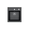 Alveus ATROX 20 černý 91 + pop up sifon, obdélníkový granitový dřez 470x500x200 mm Černý obrázek č.: 1