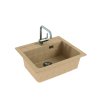 Alveus ATROX 30 béžový 55 + pop up sifon, obdélníkový granitový dřez 590x500x200 mm Béžový obrázek č.: 2