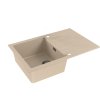 Alveus CADIT 20 terra 22 + pop up sifon, obdélníkový granitový dřez 790x500x200 mm s odkládací plochou Terra obrázek č.: 2