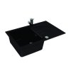 Alveus CADIT 20 černý 91 + pop up sifon, obdélníkový granitový dřez 790x500x200 mm s odkládací plochou Černý obrázek č.: 2