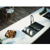 Alveus CADIT 40 černý 91 + pop up sifon, obdélníkový granitový dřez 860x500x200 mm s odkládací plochou Černý obrázek č.: 4