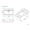 Alveus ATROX 40 bílá 11 + pop up sifon, obdélníkový granitový dřez 790x500x200 mm Béžový obrázek č.: 11