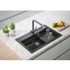 Alveus ATROX 40 černý 91 + pop up sifon, obdélníkový granitový dřez 790x500x200 mm Černý obrázek č.: 4