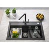 Alveus ATROX 40 černý 91 + pop up sifon, obdélníkový granitový dřez 790x500x200 mm Černý obrázek č.: 5