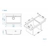 Alveus ATROX 40 černý 91 + pop up sifon, obdélníkový granitový dřez 790x500x200 mm Černý obrázek č.: 10