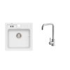 Alveus SET ALVEUS NIAGARA 20/11 + BATERIE Angel - bílý granitový dřez 465 x 465 mm v setu s baterií obrázek č.: 1