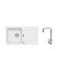 Alveus SET ALVEUS NIAGARA 30/11 + BATERIE Angel - granitový bílý dřez 775 x 430 mm v setu s baterií obrázek č.: 1