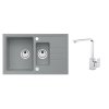 Alveus SET ALVEUS Intermezzo 70/81 + BATERIE RENO obdélníkový granitový dřez 780 x 480 mm v setu s baterií obrázek č.: 1