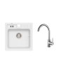 Alveus SET ALVEUS NIAGARA 20/11 + BATERIE TONIA CHR - bílý granitový dřez 465 x 465 mm v setu s baterií obrázek č.: 1