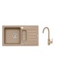 Alveus SET ALVEUS NIAGARA 70- 55+ BATERIE TONIA-55 - granitový béžový dřez 780 x 435 mm v setu s baterií obrázek č.: 1