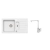 Alveus SET ALVEUS NIAGARA 70- 11+ BATERIE RENO CHR - granitový bílý dřez 780 x 435 mm v setu s baterií obrázek č.: 1