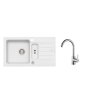 Alveus SET ALVEUS NIAGARA 70- 11+ BATERIE TONIA CHR - granitový bílý dřez 780 x 435 mm v setu s baterií obrázek č.: 1