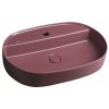 INFINITY OVAL keramické umyvadlo na desku, 60x40cm, maroon red obrázek č.: 1