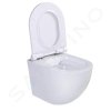 kielle 30115001 - Závěsné kompaktní WC se sedátkem SoftClose, Rimless, bílá