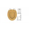 WC sedátko Natural Bambus, dřevěné sedátko z bambusu soft close  (SCHÜTTE NATURAL BAMBOO Absenkautomatik)