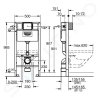 Grohe 38525001 - Předstěnový instalační prvek pro závěsné WC, splachovací nádržka GD2