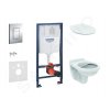 Grohe 38528SET-KD - Set předstěnové instalace, klozet Alpha se sedátkem, tlačítko Skate Cosmopolitan, chrom
