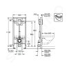 Grohe 38519001 - Předstěnová instalace pro závěsné WC, s tlakovým splachováním