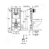 Grohe 39000000 - Předstěnová instalace pro závěsné WC, nádržka GD2, tlačítko Skate Cosmo, chrom