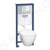 Grohe 38528SET-KH - Set předstěnové instalace, klozetu Serel a sedátka softclose, tlačítko Skate Cosmopolitan, chrom