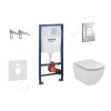Grohe 38528SET-KU - Set předstěnové instalace, klozetu a sedátka Ideal Standard, Aquablade, SoftClose tlačítka Skate Cosmo, chrom