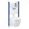 Grohe 39889000 - Set předstěnové instalace, klozetu Euro Ceramic a sedátka softclose, tlačítko Skate Cosmopolitan, chrom