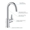Grohe 24201001 - Umyvadlová baterie s otočným výtokem a výpustí, chrom