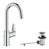 Grohe 24201001 - Umyvadlová baterie s otočným výtokem a výpustí, chrom