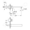 Grohe 23447AL0 - Umyvadlová baterie pod omítku, 2-otvorová instalace, kartáčovaný Hard Graphite