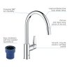 Grohe 30562000 - Dřezová baterie s výsuvnou koncovkou, chrom