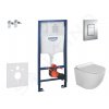Grohe SANI11BA1103 - Set předstěnové instalace, klozetu Gaia a sedátka softclose, tlačítko Skate Cosmpolitan, chrom