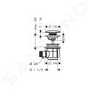 Hansgrohe 50107000 - Odtoková souprava Push-Open pro vany, chrom