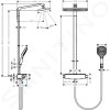 Hansgrohe 27286400 - Sprchový set Showerpipe 360 s termostatem, EcoSmart 9 l/min, bílá/chrom