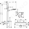 Hansgrohe 27038400 - Sprchový set 120 s termostatem Ecostat Select, 3 proudy, bílá/chrom