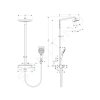 Hansgrohe 27282000 - Sprchový set Showerpipe 300 s termostatem, 2 proudy, EcoSmart 9 l/min, chrom