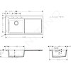 Hansgrohe 43330170 - Vestavný granitový dřez S5110-F45, grafitová černá