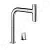 Hansgrohe 73825000 - Dřezová baterie Metris Select s výsuvnou koncovkou, 2-otvorová instalace, sBox, EcoSmart, chrom