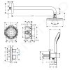 Hansgrohe 27953000 - Sprchový set 280, s termostatem Ecostat E pod omítku, chrom